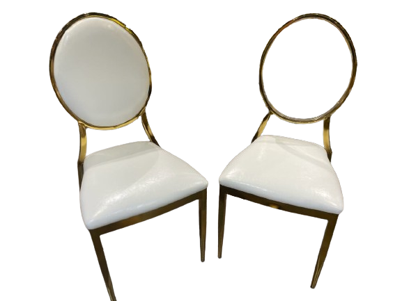 Chaise Médaillon or