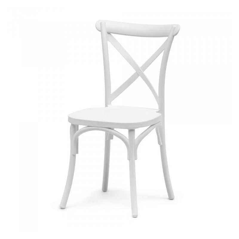 Chaise Cross blanche