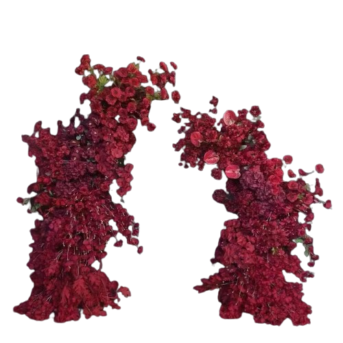 Arche fleurie rouge - modèle double
