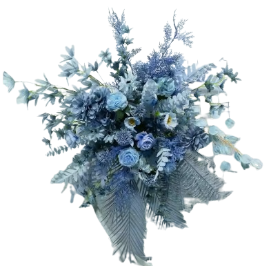 Composition forale bleue
