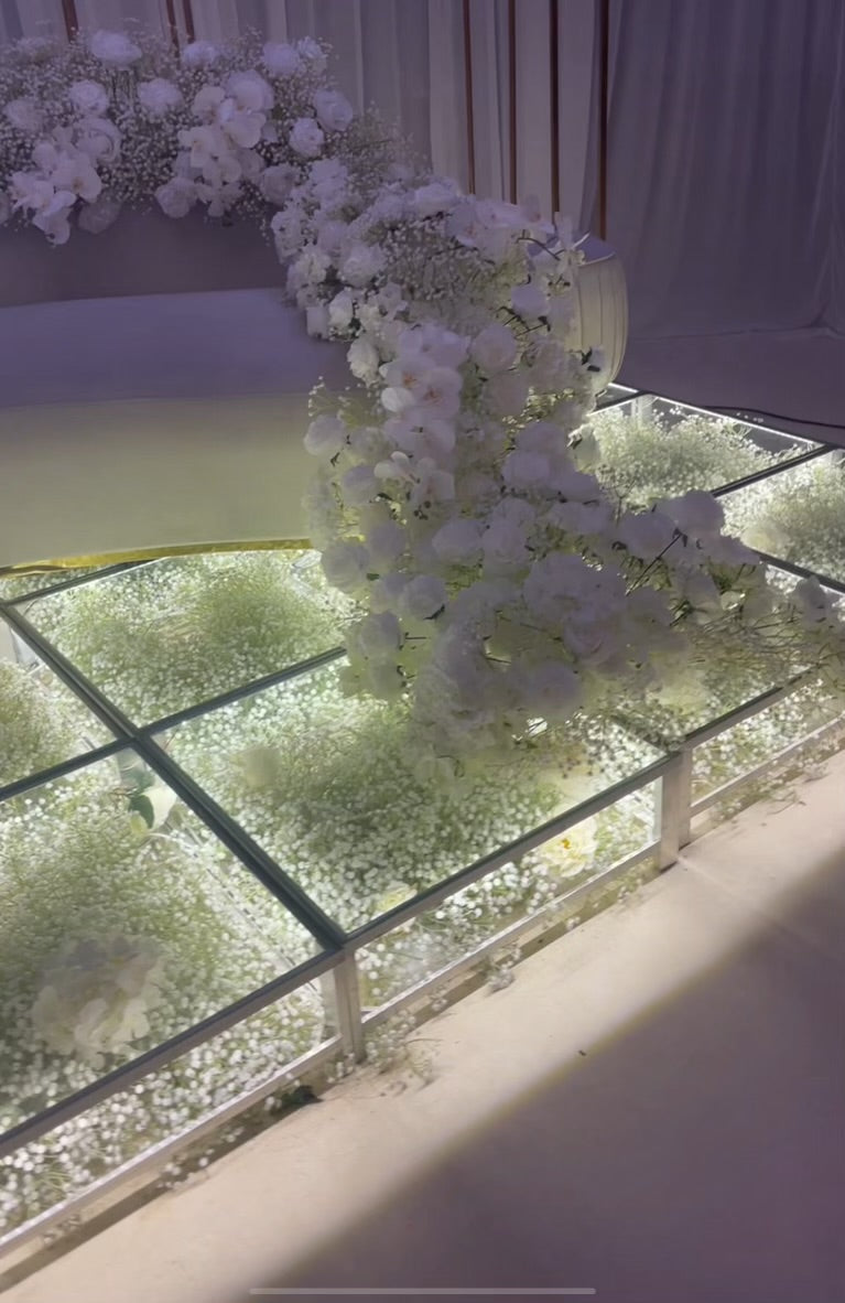 Plaque de fleurs pour podium lumineux
